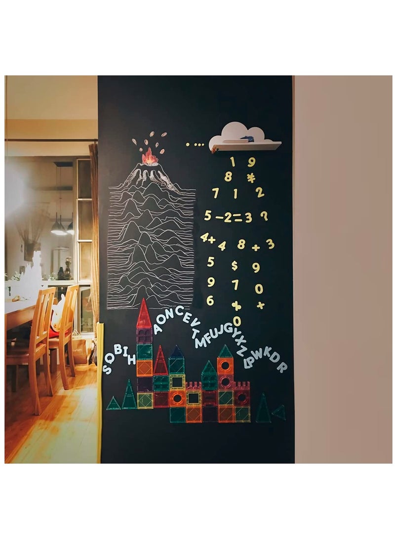 Black Board Chalkboard Sticker with 5 Chalks Removable Teaching Writing Stickers Self Adhesive Wall Vinyl Draw Décor for Kids Rooms School Home Office 45cmx100cm - Image 5