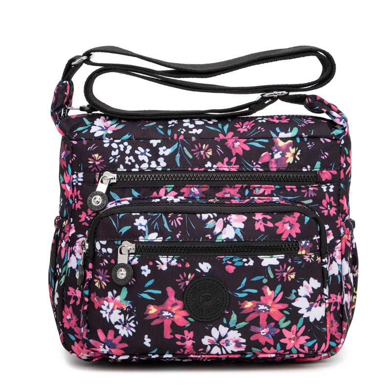Pealwel Women Shoulder Handbag Roomy Multiple Pockets Bag Ladies Crossbody Purse Tote Top Handle Satchel(Spring Flower) - Image 1