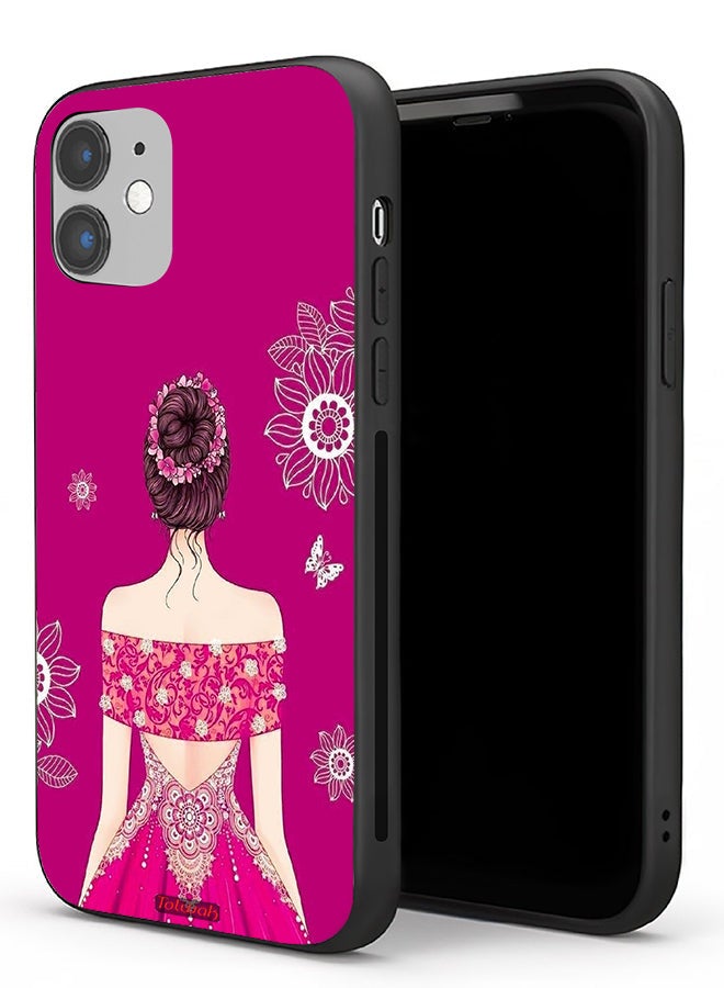 Tolwak Apple iPhone 11 Protective Case Girl And Flowers Art - Image 1