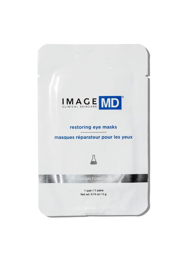 IMAGE SKINCARE , IMAGE MD Restoring Eye Masks, Hydrating Hydro-Gel Under Eye Masks, Visibly Firms and Hydrates with Triple Hyaluronic Acid, 1 pair - Image 1