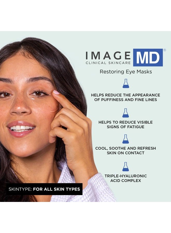 IMAGE SKINCARE , IMAGE MD Restoring Eye Masks, Hydrating Hydro-Gel Under Eye Masks, Visibly Firms and Hydrates with Triple Hyaluronic Acid, 1 pair - Image 2