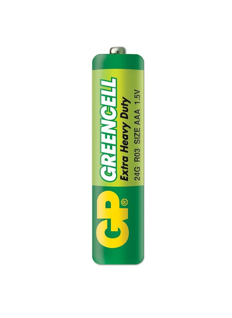 GP Batteries GP GREENCELL extra Heavy Duty AAA Batteries 1.5V- GP24G R03 -Pack of 2  - Image 2