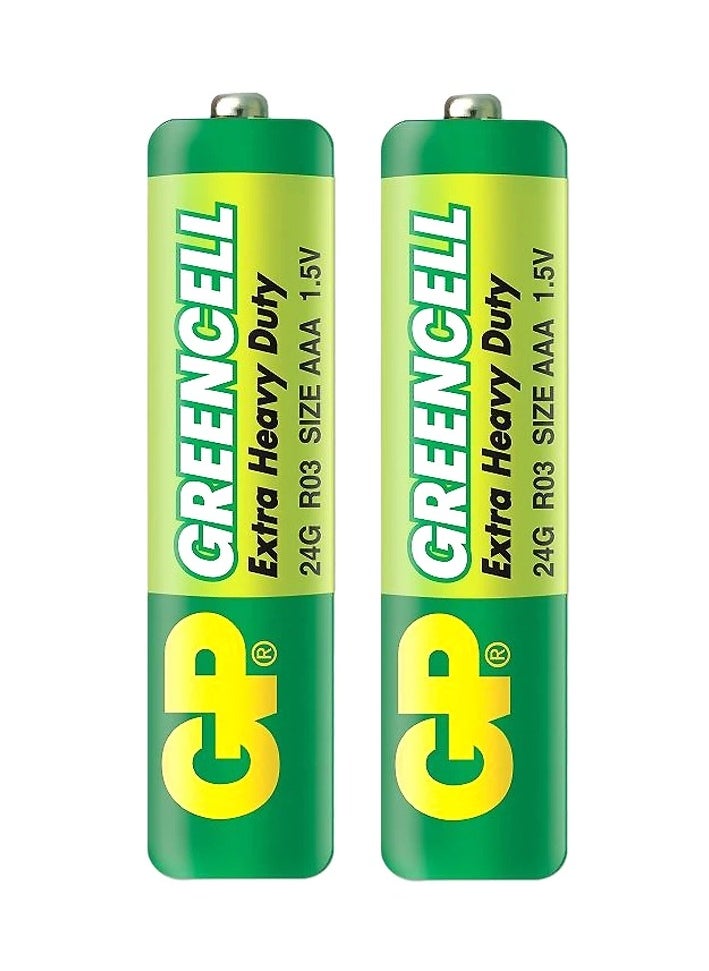 GP Batteries GP GREENCELL extra Heavy Duty AAA Batteries 1.5V- GP24G R03 -Pack of 2  - Image 3