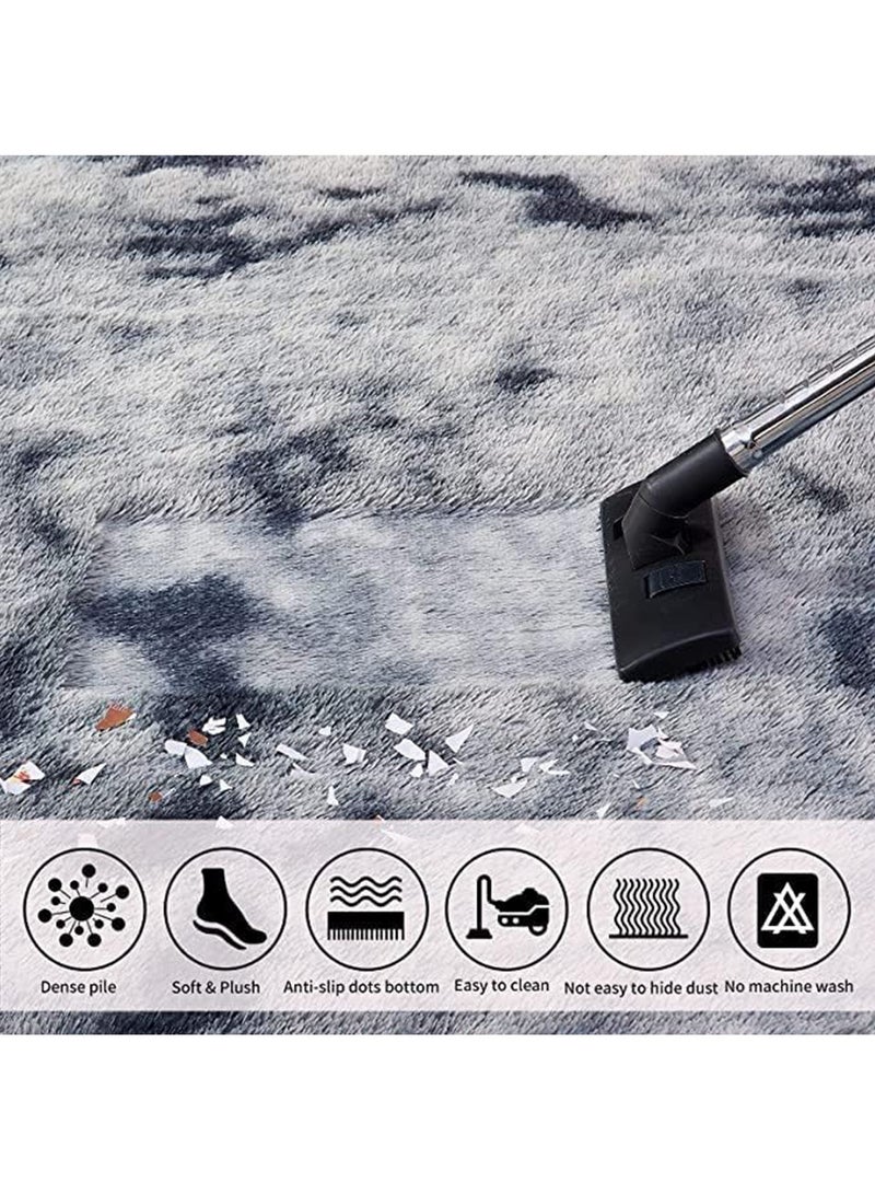 MONOGUE Large Area Rug Tie Dye Plush Shaggy Super Soft Fluffy Throw non-slip Carpet for Bedroom Living space - Image 4