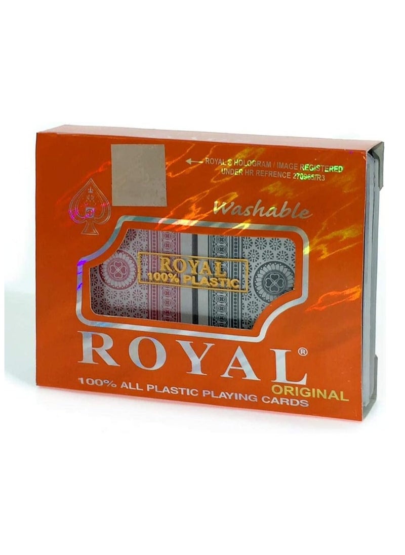 Genzy Royal Non- Toxic Washable, All Plastic Playing Cards for Kids and Adults - Twin Pack  - Image 2