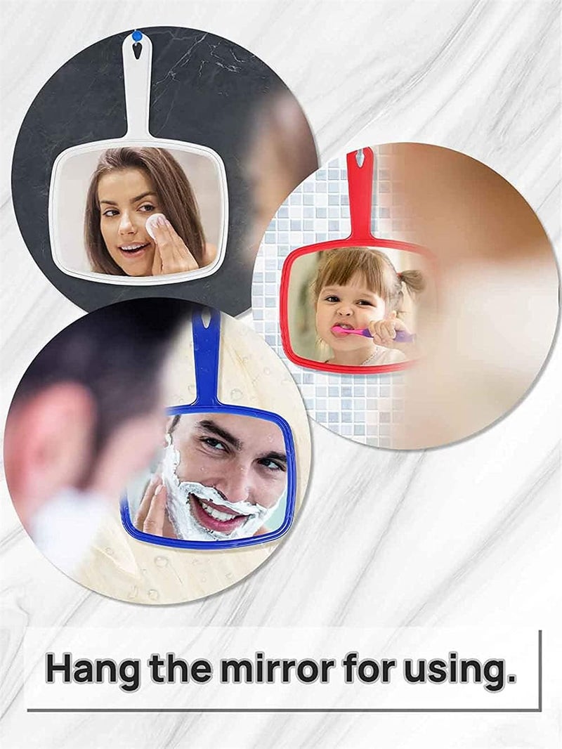 3 Pieces Hand Mirror Handheld Cosmetic Mirror With Handle, Makeup Hand Mirror Hairdressers Paddle Mirror Portable Vanity Mirror For Travel, Home And Salon Use (Random Color) - Image 5