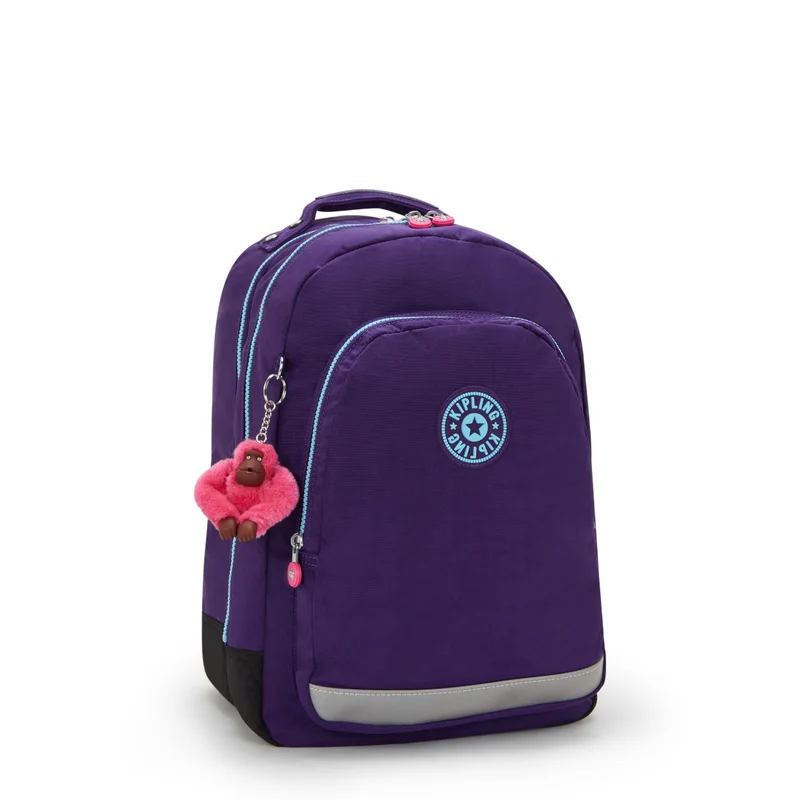 Kipling  Kipling  Class Room Vip Purple Large Backpack with Laptop Compartment I4053-4PI  | Best Price UAE