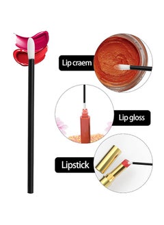 Generic 50-Piece Disposable Lip Gloss Wands Tool Kit Black, 50-Piece Disposable Eyelash Mascara Applicator Wand Brush Black  - Image 3