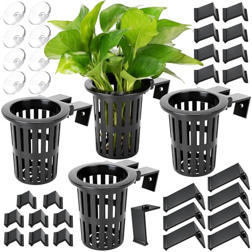 Borlech 2025 New Upgraded Large Aquarium Plant Holder with 1.57-inch Extension Hooks and Suction Cups for Fish Tank Aquaponic Plant Cultivation and Aquascape Accessories Decorations (4 PCS) - Image 1