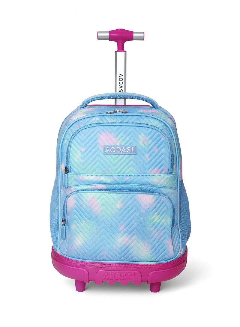 AODASI Trolley School Bag for Students – 18-Inch Multi-Functional Backpack with Wheels – Travel-Friendly Rolling School Bag for Boys & Girls - Image 5