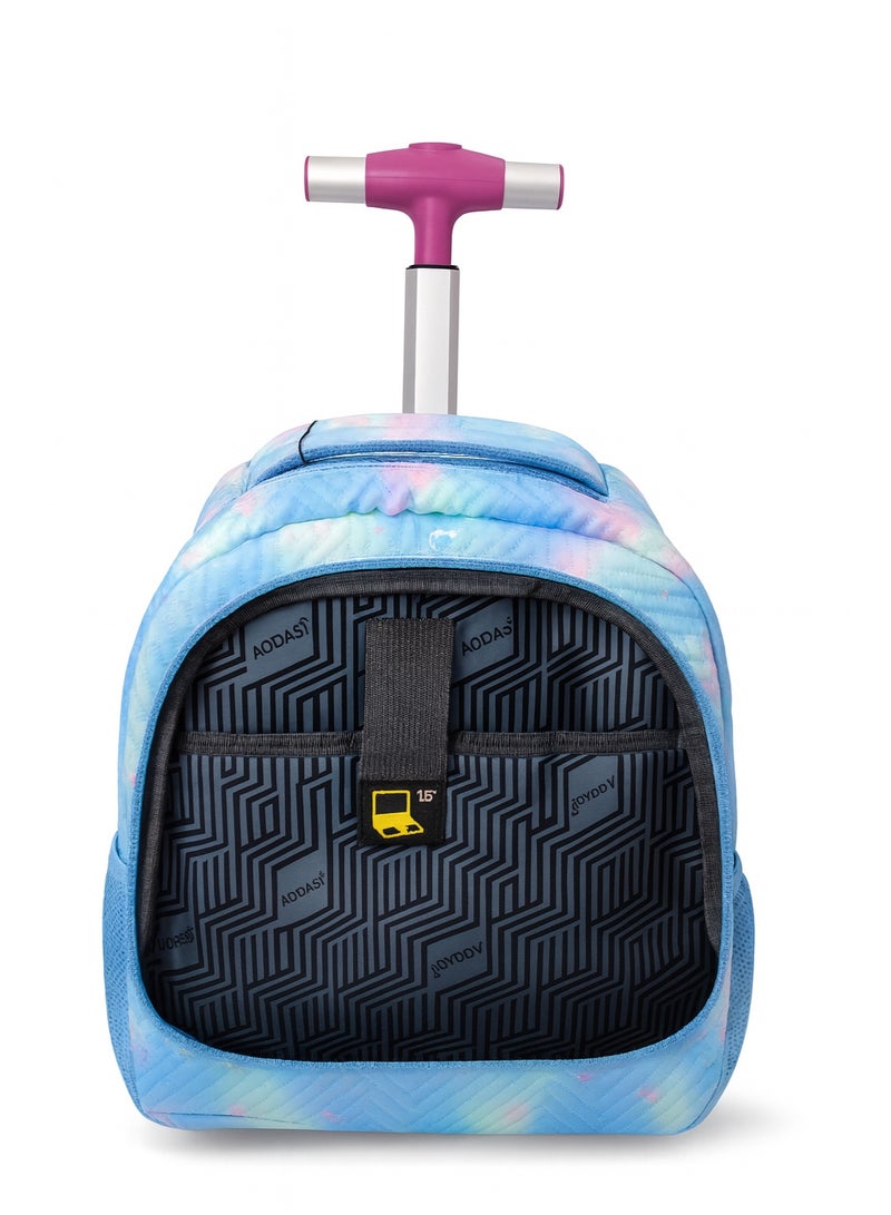 AODASI Trolley School Bag for Students – 18-Inch Multi-Functional Backpack with Wheels – Travel-Friendly Rolling School Bag for Boys & Girls - Image 4