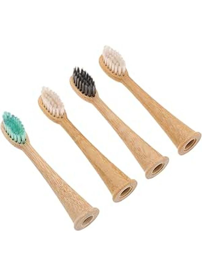 Biodegradable Replacement Heads Soft Bristles Compatible with Electric Toothbrush Eco Friendly Oral Care 4pcs - Image 1