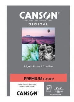 CANSON Digital Premium Lustre 50 Sheets 4X6 Inch  - Image 1