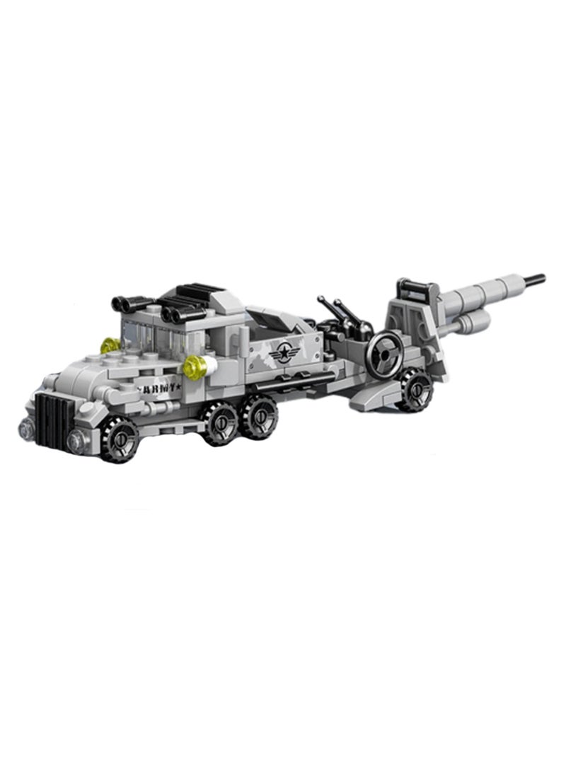 Mini 6-In-1 Vehicle-Mounted Machine Gun 137 Particle Assembly Set Toy, Building Block Assembly Game, Best Learning And Role-Playing, Suitable As A Gift For Boys And Girls Over 6 Years Old  - Image 1