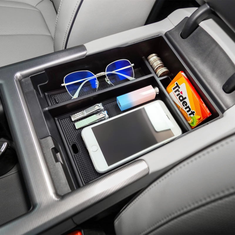 TACORBO Center Console Organizer Compatible with Hyundai Palisade 2023 2024 2025 Accessories Armrest Insert Tray ABS Black Glove Box Secondary StorageNo Fit Palisade 202022 Black
