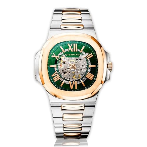 Giordano Dual-Tone Skeleton Automatic Stainless Steel Watch for Men with Luxurious Gold Accent Case - Gz-50114 - Image 1