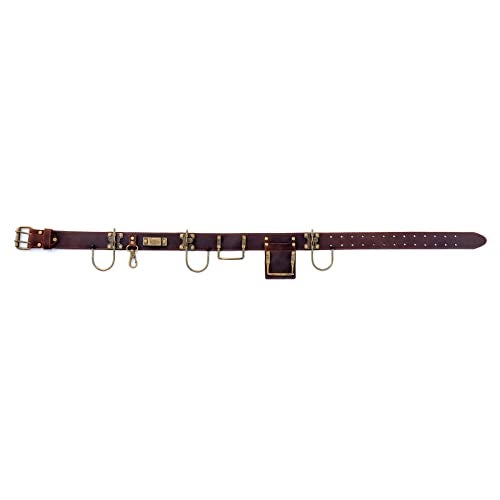 TOURBON Adjustable Tool Belt Hanging Hooks Hammer Hatchet Holder Tape Measure Drill Holster (Dark Brown) - Image 1