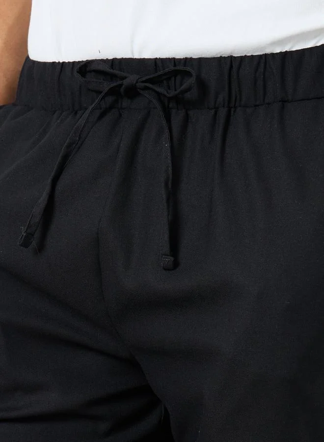 تايك تو Take Two Solid Relaxed Fit Pants with Drawstring