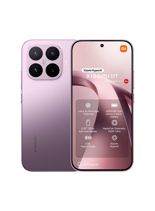 Xiaomi 17T Dual SIM+eSIM 5G Violet 12GB RAM 512GB - Global Version - Image 1