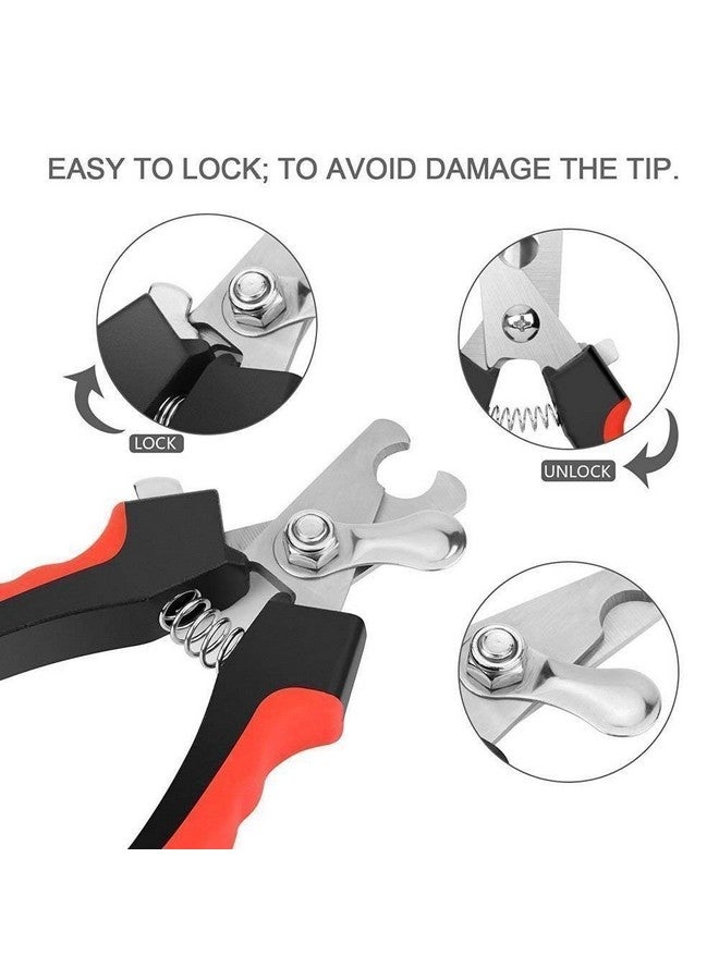 Combo Pack Dog Nail Cutter With Clipper, Multicolor + Hair Brush For Pets Fur Shedding Comb For Dogs, Cats And Rabbits - Image 2