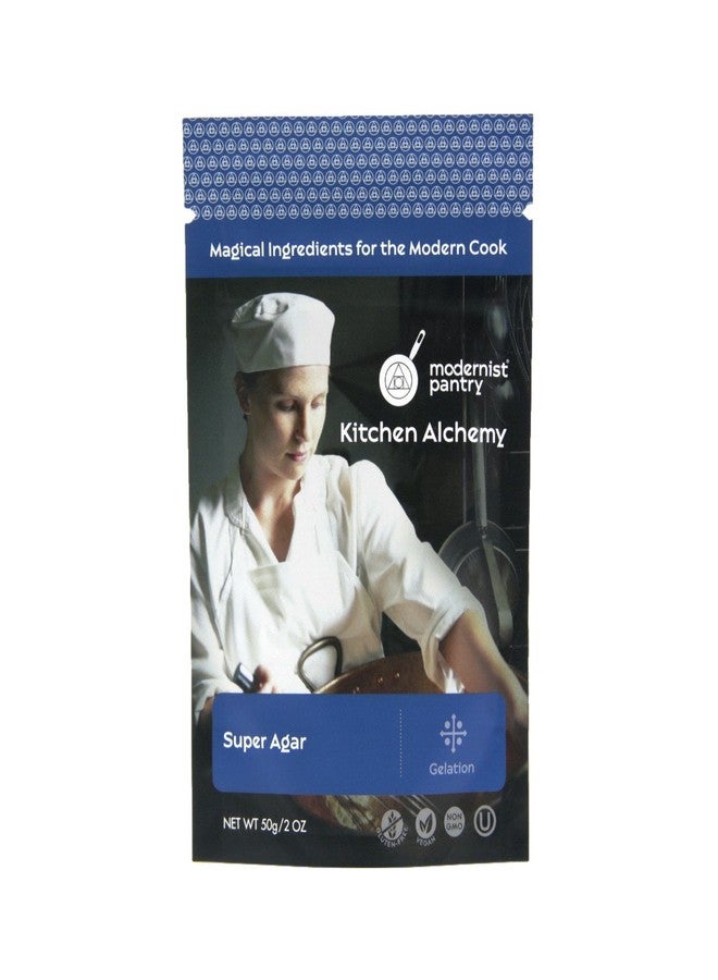 Modernist Pantry Pure Super Agar Powder - High Gel Strength Gracilaria Algae ⊘ Non-GMO Vegan OU Kosher Certified 50g/2oz - Image 1