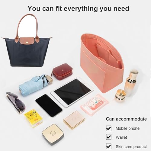 Lckaey Purse Organizer Insert for bags for women(Large) Handbags Organizer1012pink-L - Image 4