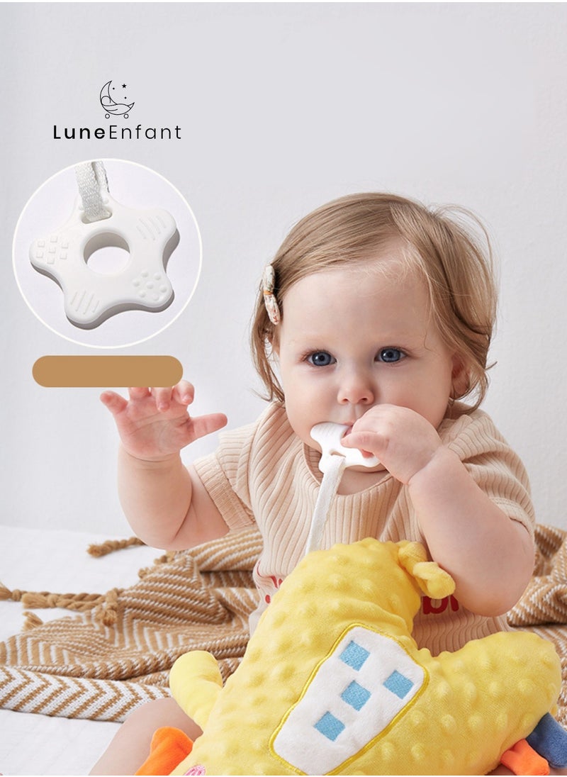 LuneEnfant - Baby Soothing Teether Toy - Gentle on Gums, Easy-to-Hold Design for Infants, BPA-Free - Image 1