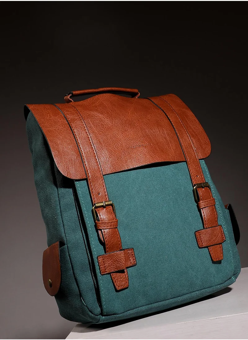 Haute Sauce The Journey Backpack - Teal Green & Brown