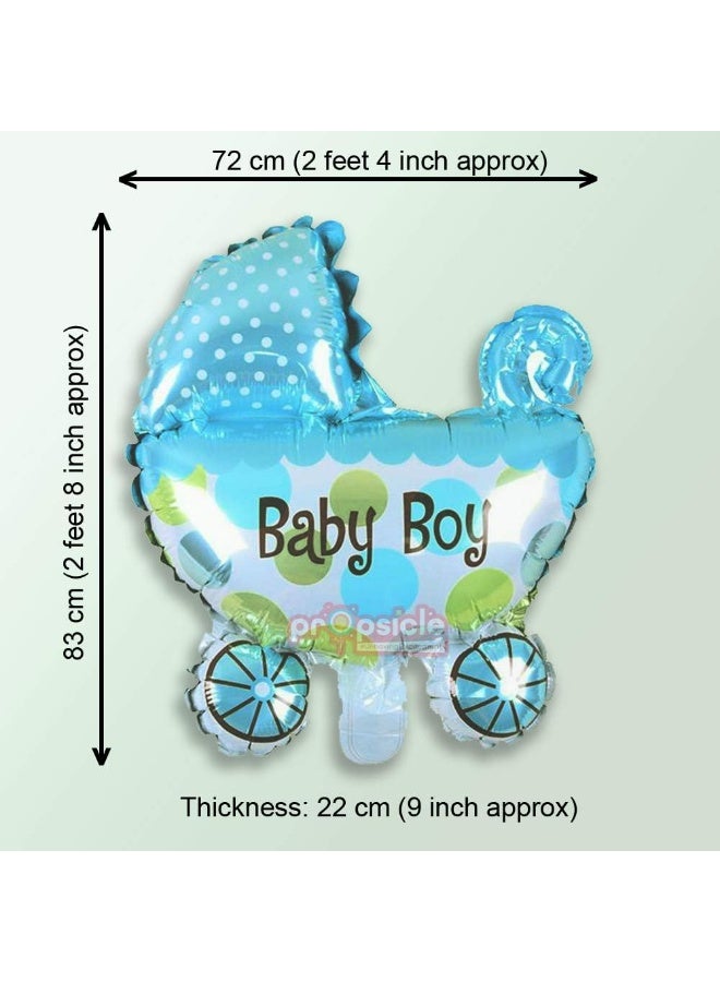 Gender Reveal Party Boy Blue Foil Cradle Balloon Pack of 5 – Baby Shower Welcome Baby Balloon for Cradle Ceremony Decoration - Image 3