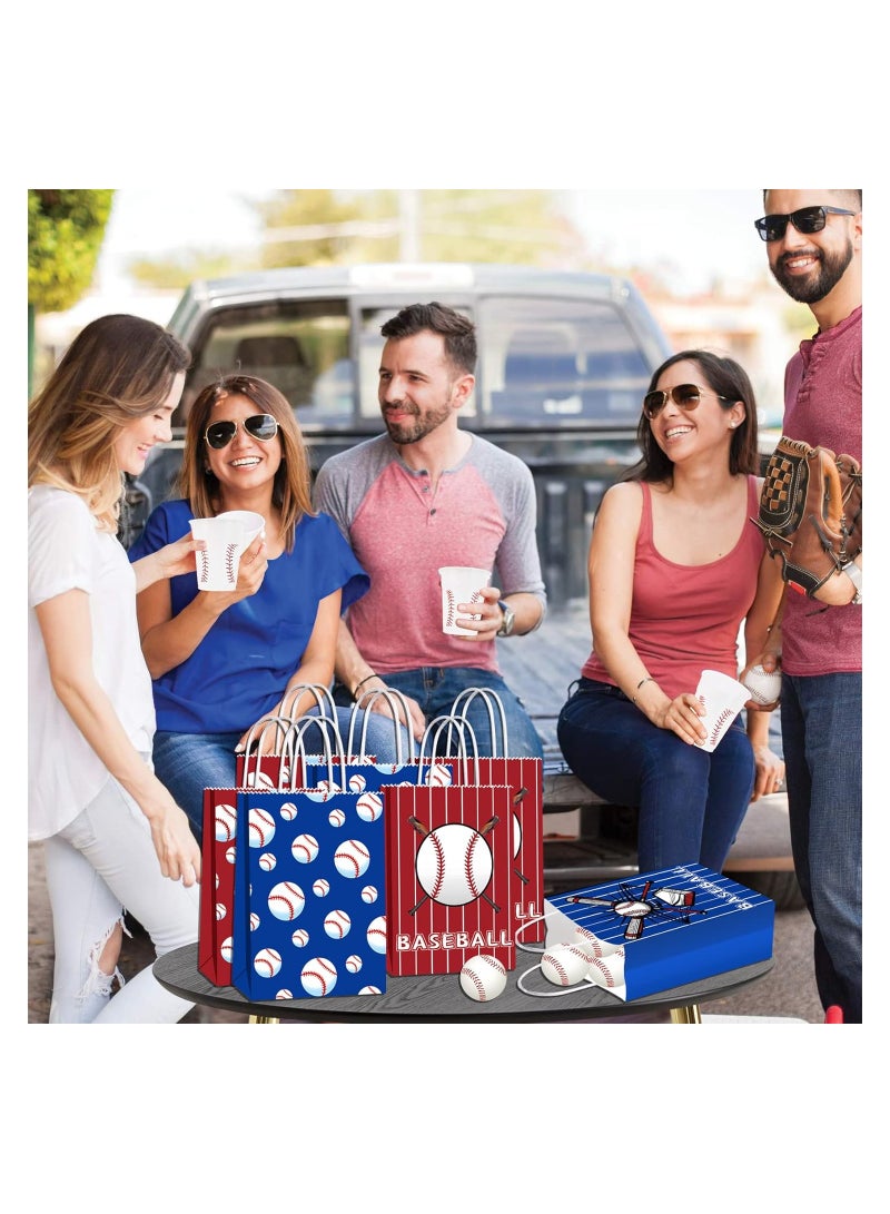 SYOSI 16Pcs Party Bags Baseball Gift Bags Baseball Goodie Bags Baseball Birthday Party Supplies Baseball Theme Party Supplies with Handle Baseball Treat Bags Baseball Favor Bags - Image 5