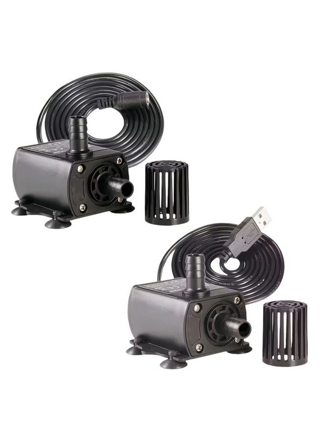 1 قطعة مضخة مياه صغيرة غاطسة هادئة جدًا بقابس يو إس بي 6 واط، تدفق قابل للتعديل حتى 79 غالون/ساعة (25 غالون) لحوض السمك - Image 2
