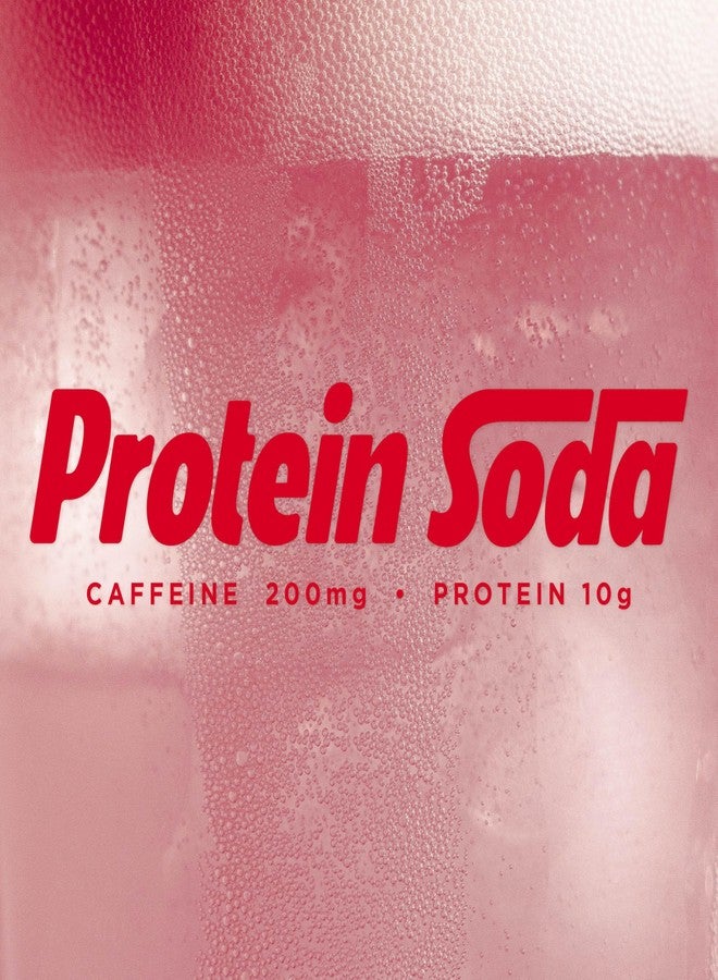 Barebells Protein Soda Wild Strawberry Sugar Free 10g Protein 200mg Caffeine B Vitamins Sparkling Energy Drink Ready to Drink 12 Fl Oz - Image 4