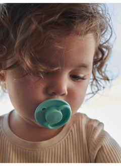 Mininor Round Pacifier Latex 0M - Cool Mint  - Image 3