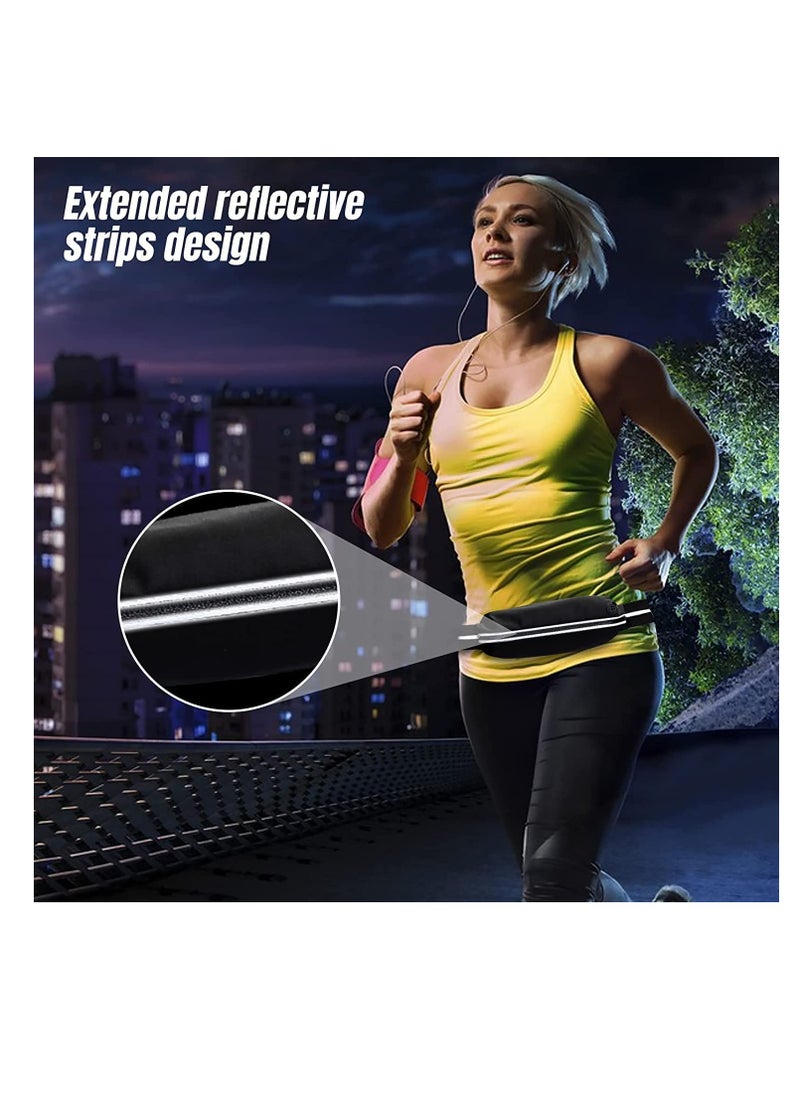 SYOSI - Running Waist Packs, Slim f anny Pack, Reflective Ultra Light Jogging Pouch with Headphone Port, Waterproof Phone Holder for Running Hiking Gym for Women and Men, Adjustable Running Waist Belt - Image 1