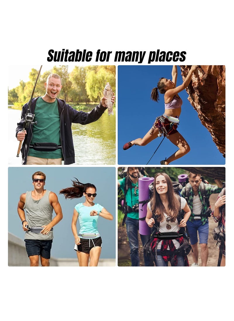 SYOSI - Running Waist Packs, Slim f anny Pack, Reflective Ultra Light Jogging Pouch with Headphone Port, Waterproof Phone Holder for Running Hiking Gym for Women and Men, Adjustable Running Waist Belt - Image 1