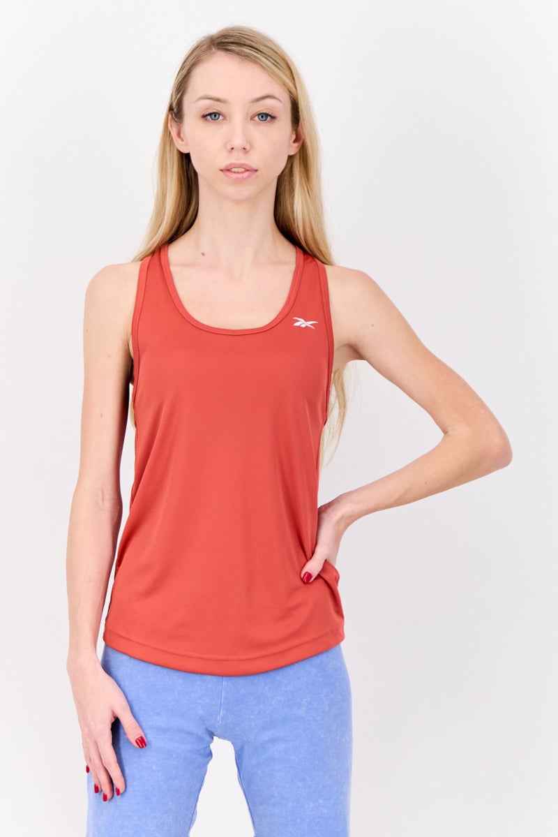 Reebok Women Sportswear Fit Sleeveless Training Top, Coral - Image 1