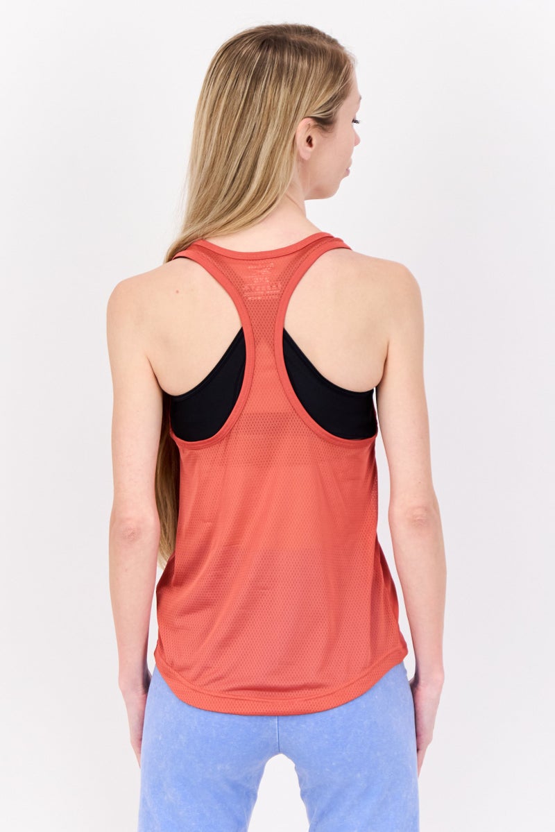 Reebok Women Sportswear Fit Sleeveless Training Top, Coral - Image 3