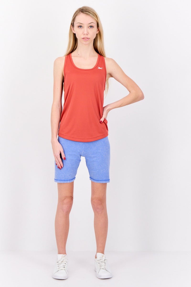 Reebok Women Sportswear Fit Sleeveless Training Top, Coral - Image 4