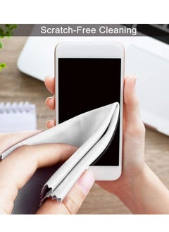 Excefore Microfiber Cleaning Cloth Glasses Lint Free Polishing for LCD Screens Lenses Camera Cell Phone Tablets, Black Grey 20Pcs  - Image 5