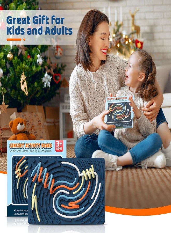 HCN Silicone Sensory Board Double Sided Silicone Fidget Toy for Kids and Adults, Montessori Busy Board Activity Board Game, ADHD and Autism Kids 3+, Multicolor (Style-2 Pack of - 1) - Image 5