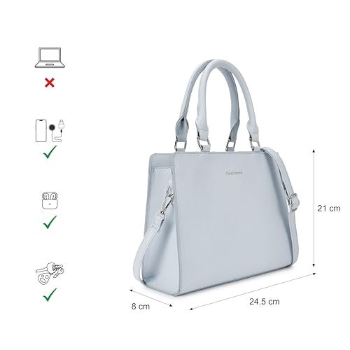 Fastrack Casual Satchel Bag with Top Zipper for Girls, Medium Size with Detachable Sling and Handheld Handles, Made with High-Quality Faux Leather - Image 4