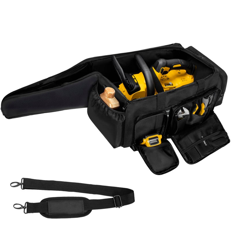 OUUTMEE Chainsaw Carrying Case, Waterproof Foldable Chainsaw Storage Bag Compatible with EGO, Dewalt, Greenworks 10 & 12 Inch Cordless Power Chainsaw & Accessories - Image 1