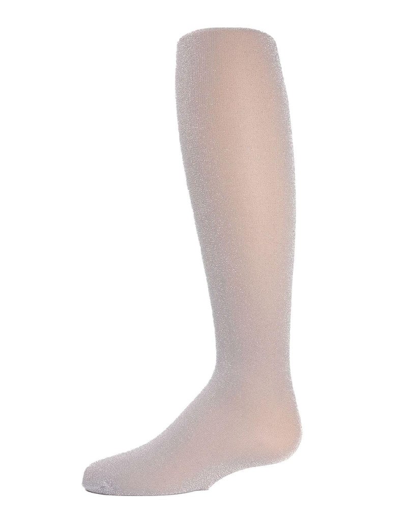 MeMoi Girls Shimmer Tights, Silver(4-6) - Image 1