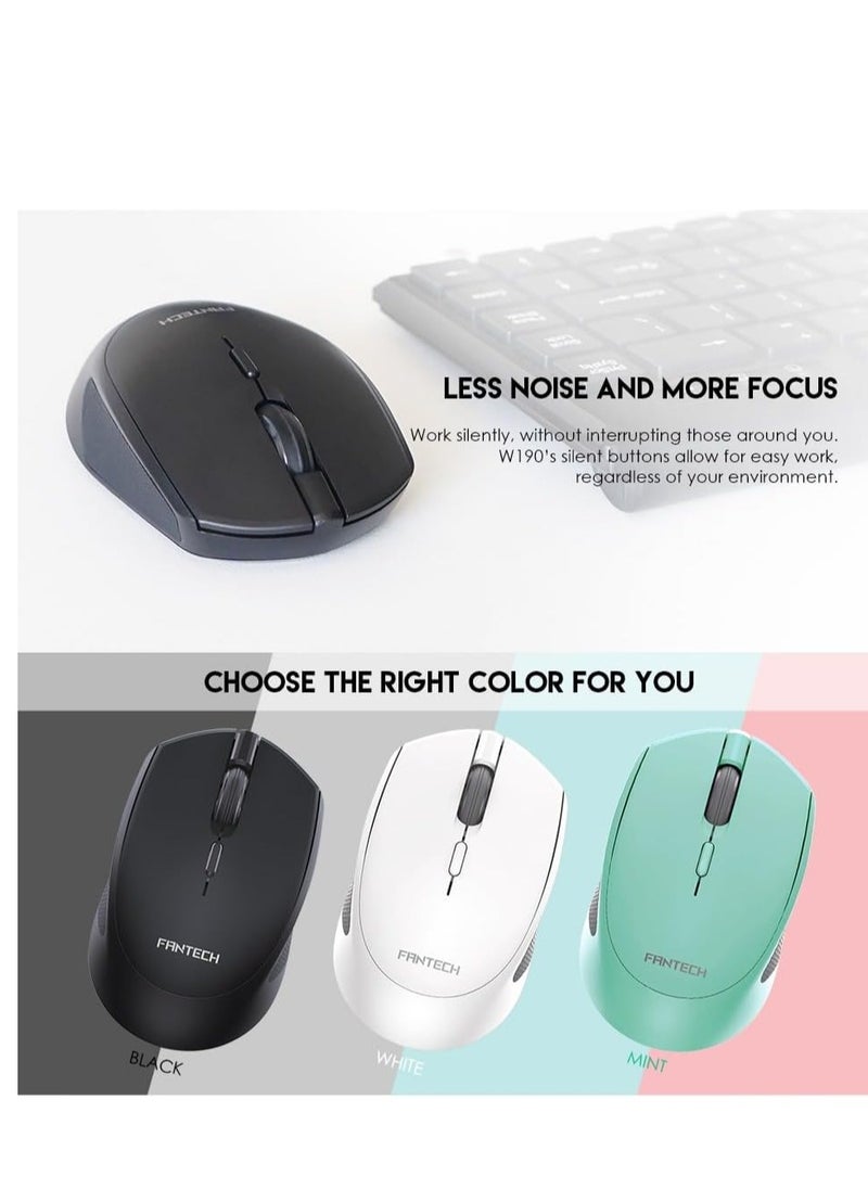FANTECH fantech W190 Silent Switch Office Mouse - Black  - Image 2