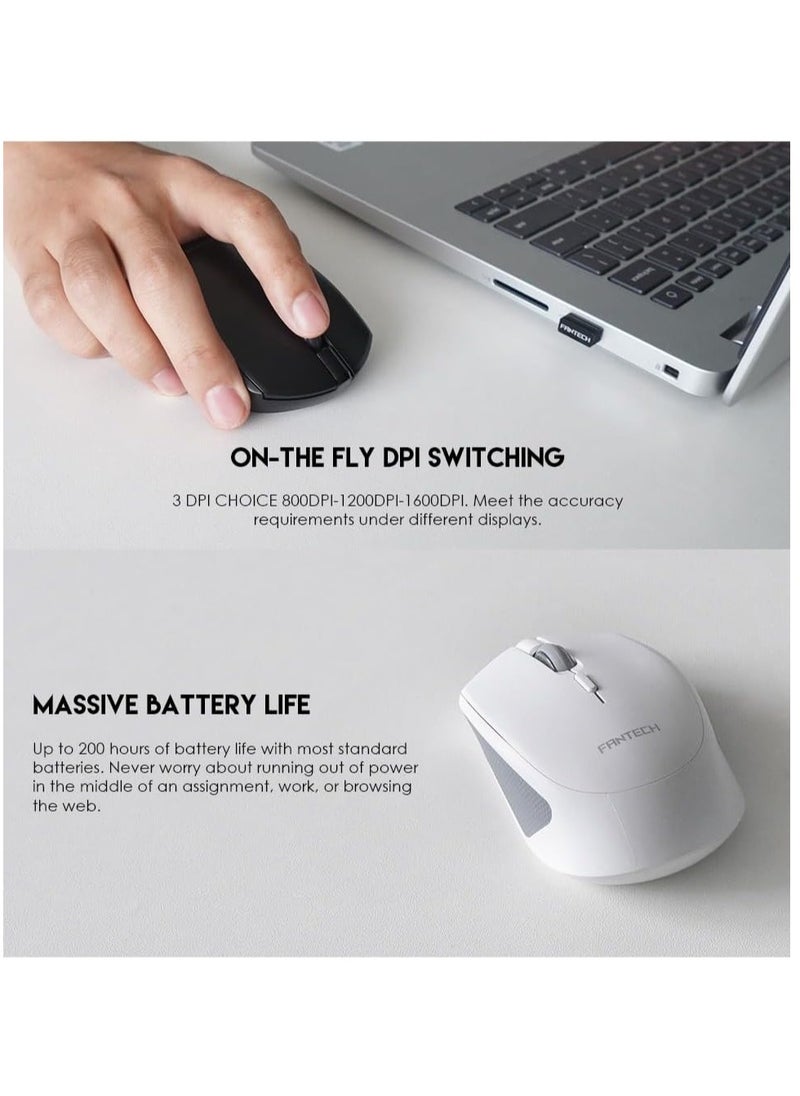 FANTECH fantech W190 Silent Switch Office Mouse - Black  - Image 3