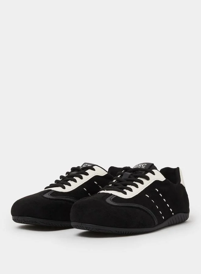 Styli Contrast Trim Lace-Up Sneakers