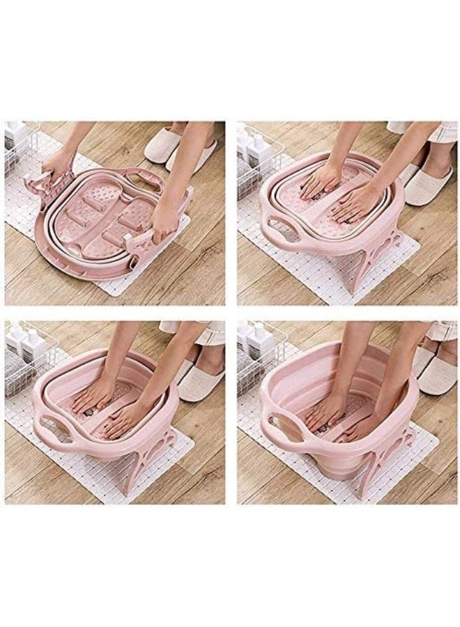 Collapsible Foot Spa Massage Bath Basin, Feet Soaking Tub with Pedicure Massage Roller, Suitable for Soaking Feet at Home, Reducing Fatigue - Image 2