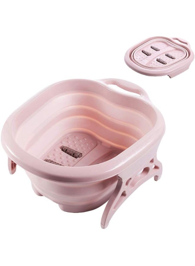Collapsible Foot Spa Massage Bath Basin, Feet Soaking Tub with Pedicure Massage Roller, Suitable for Soaking Feet at Home, Reducing Fatigue - Image 1
