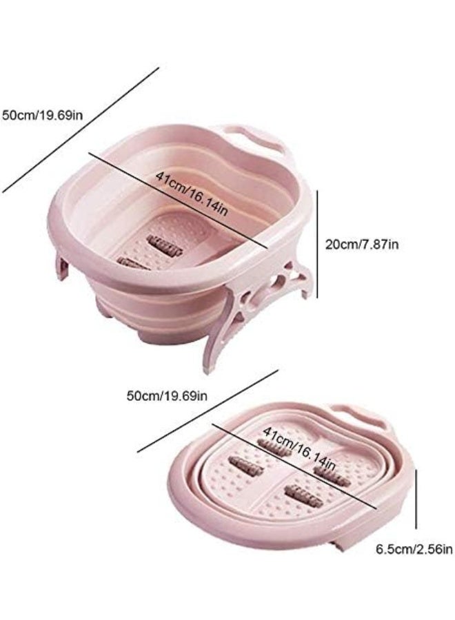 Collapsible Foot Spa Massage Bath Basin, Feet Soaking Tub with Pedicure Massage Roller, Suitable for Soaking Feet at Home, Reducing Fatigue - Image 3