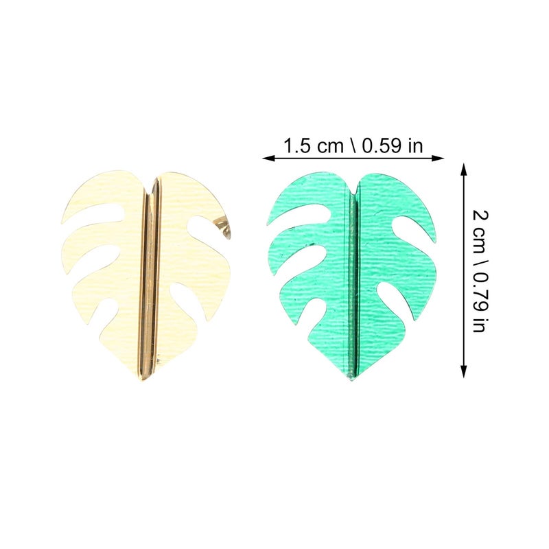 Monstera Leaf Table Confetti Set Tropical Green Metallic Gold Paper Party Decorations - Image 3